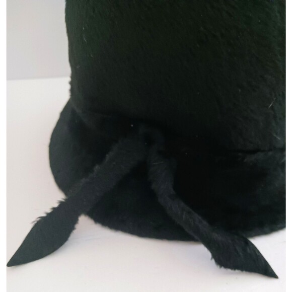 VTG Monterey Blk Fur Felt Bell Cloche Hat Made in Italy for Filenes O/S main image 4